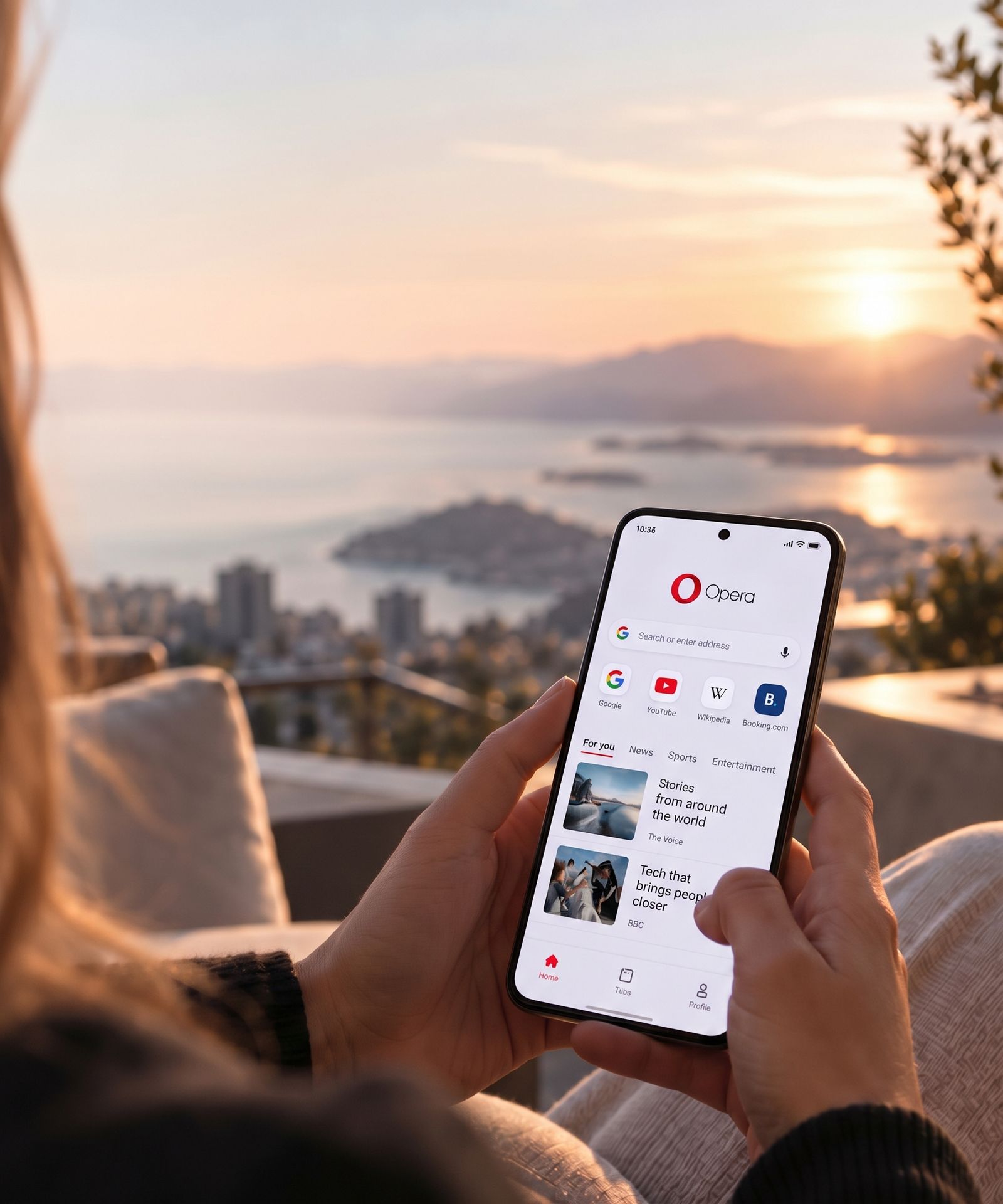 Opera web browser on mobile