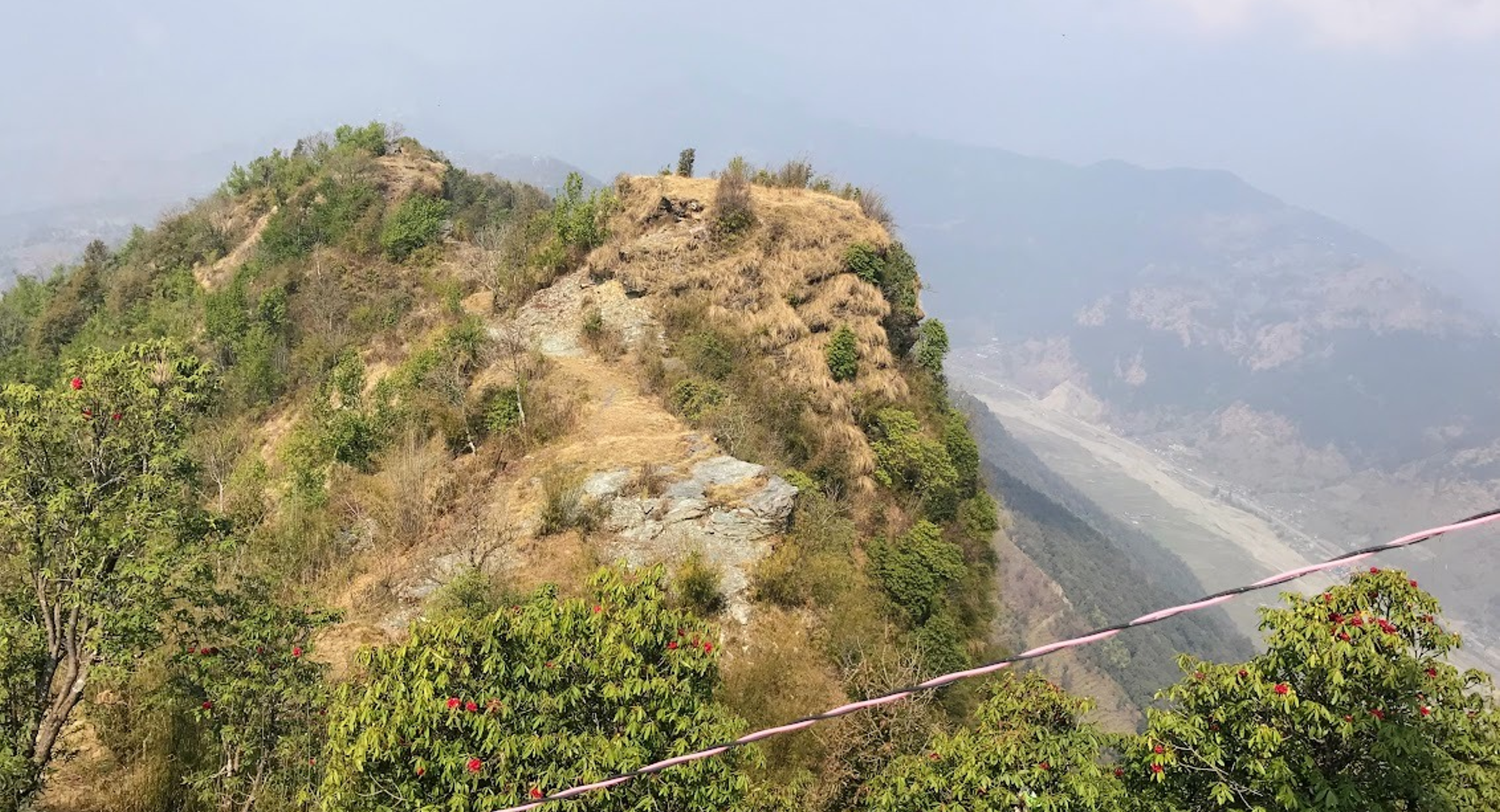 Mountain as seen on a hiking trail