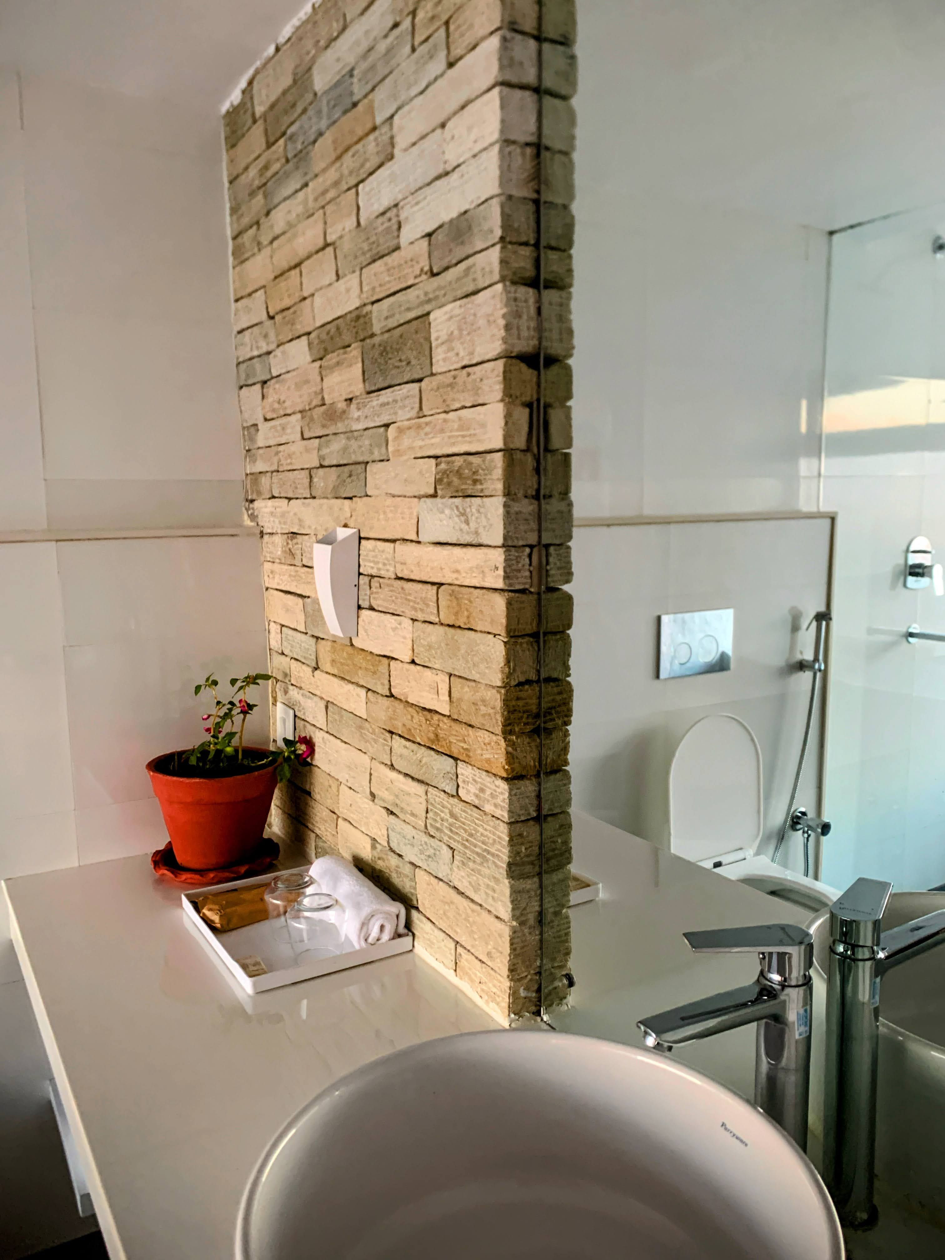 stones, in bathroom