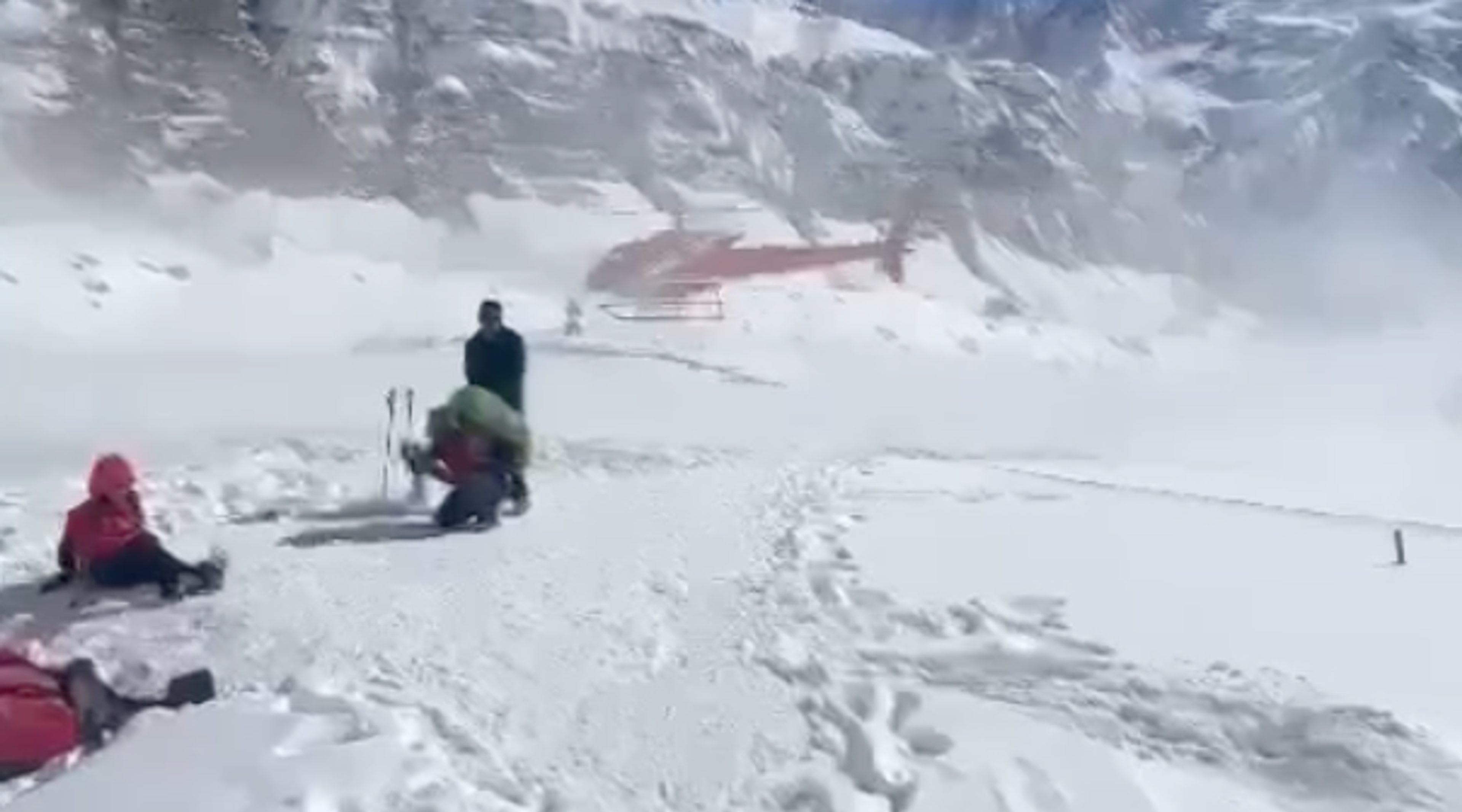 helicopter taking off from ABC