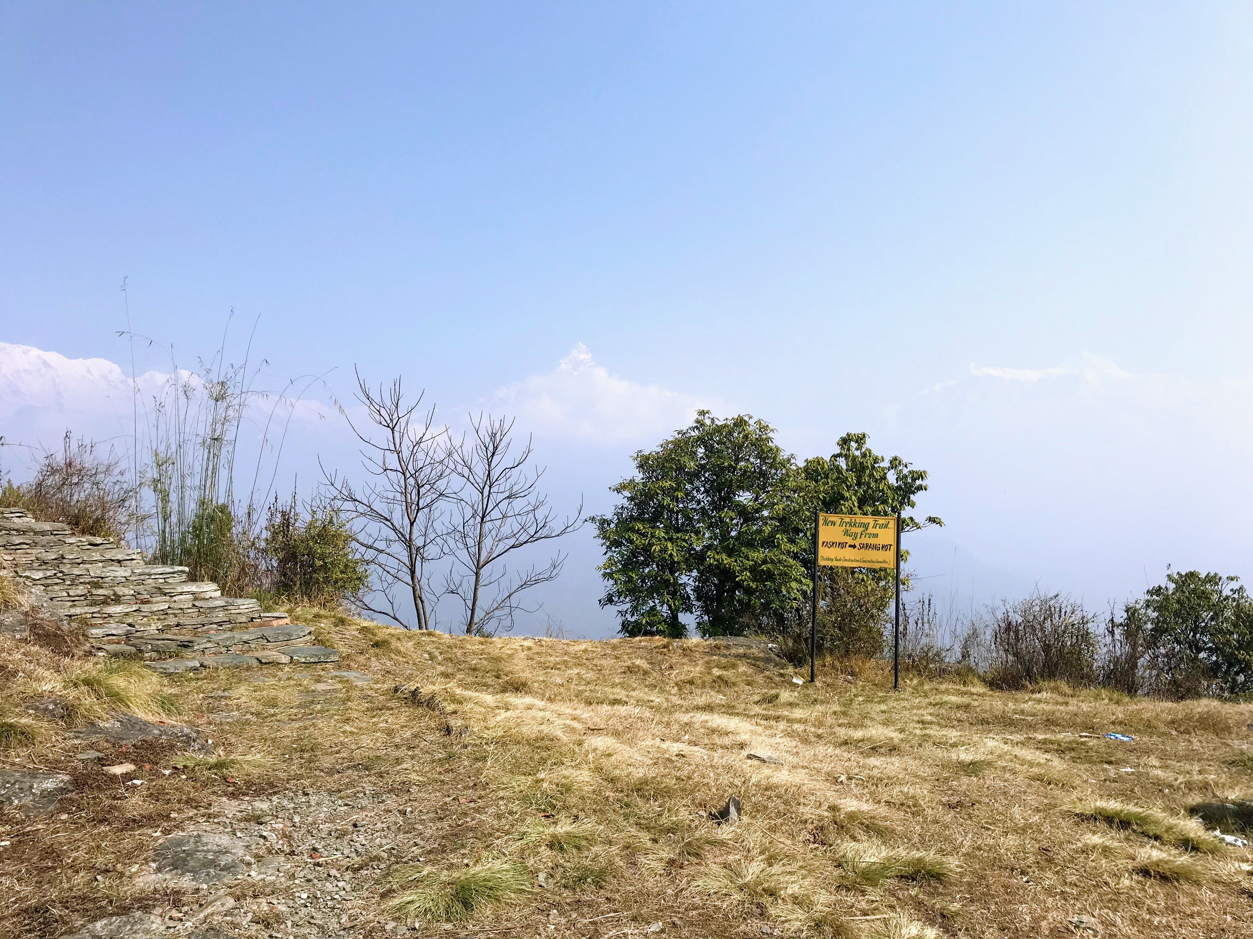 A hiking trail through the hills