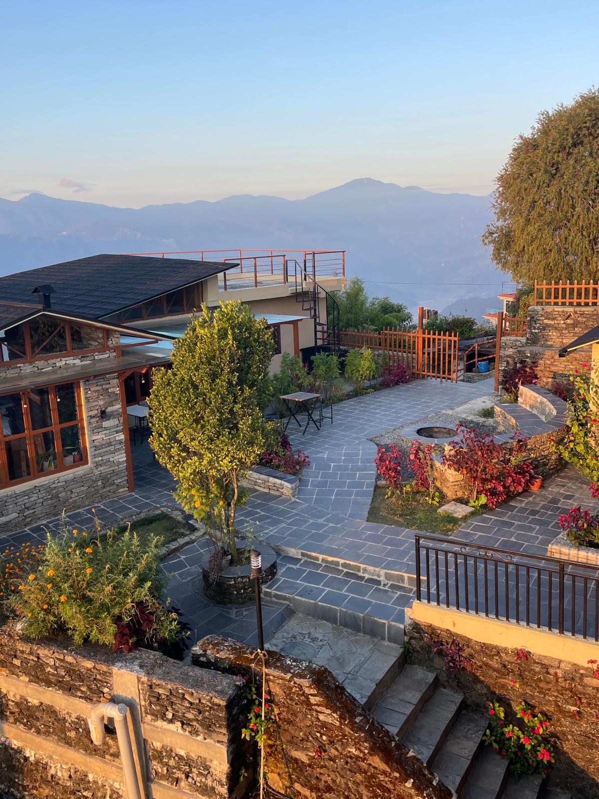 Outdoor restaurant and the front entrance