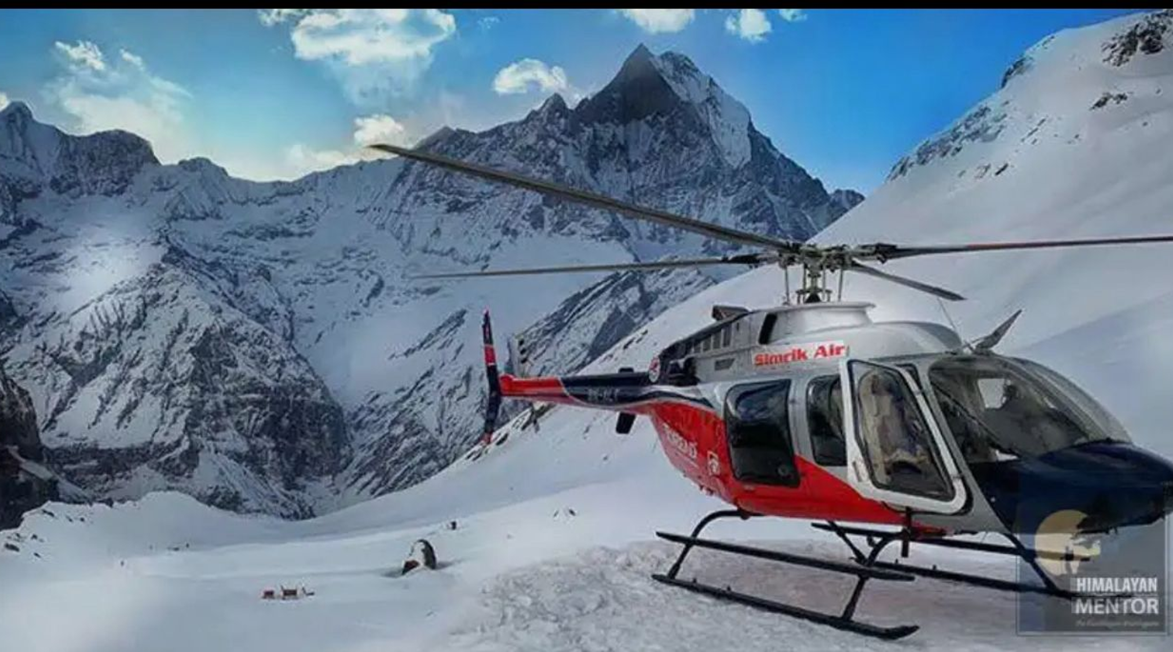 helicopter resting at ABC