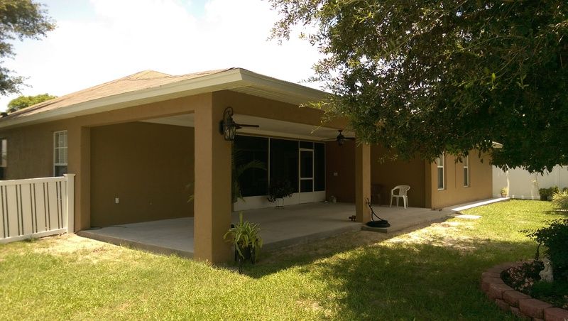 Covered porch after photo: the completed covered porch addition, view 1 of 4