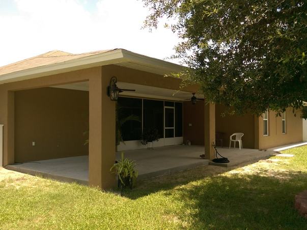 Covered porch after photo: the completed covered porch addition, view 1 of 4