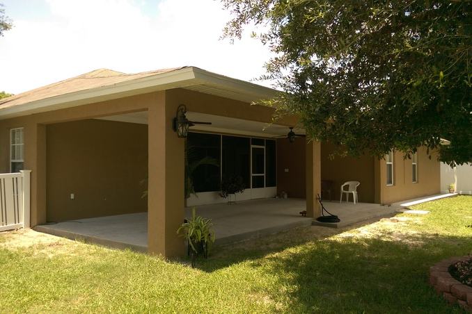 Covered porch after photo: the completed covered porch addition, view 1 of 4