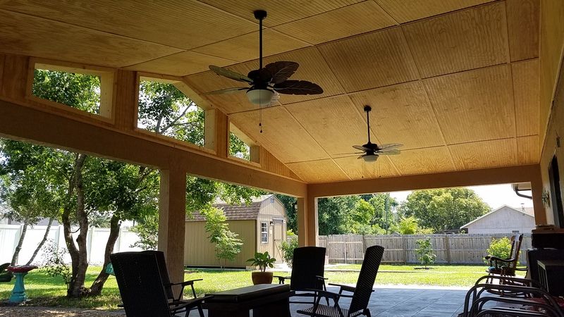 Covered porch after photo: the completed covered porch addition, view 2 of 4