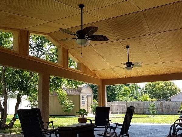 Covered porch after photo: the completed covered porch addition, view 2 of 4