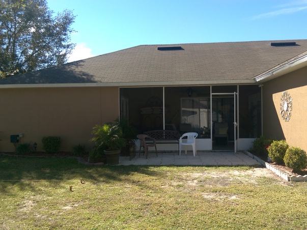 Covered porch before photo: the original porch area before the covered addition was built, view 1 of 2