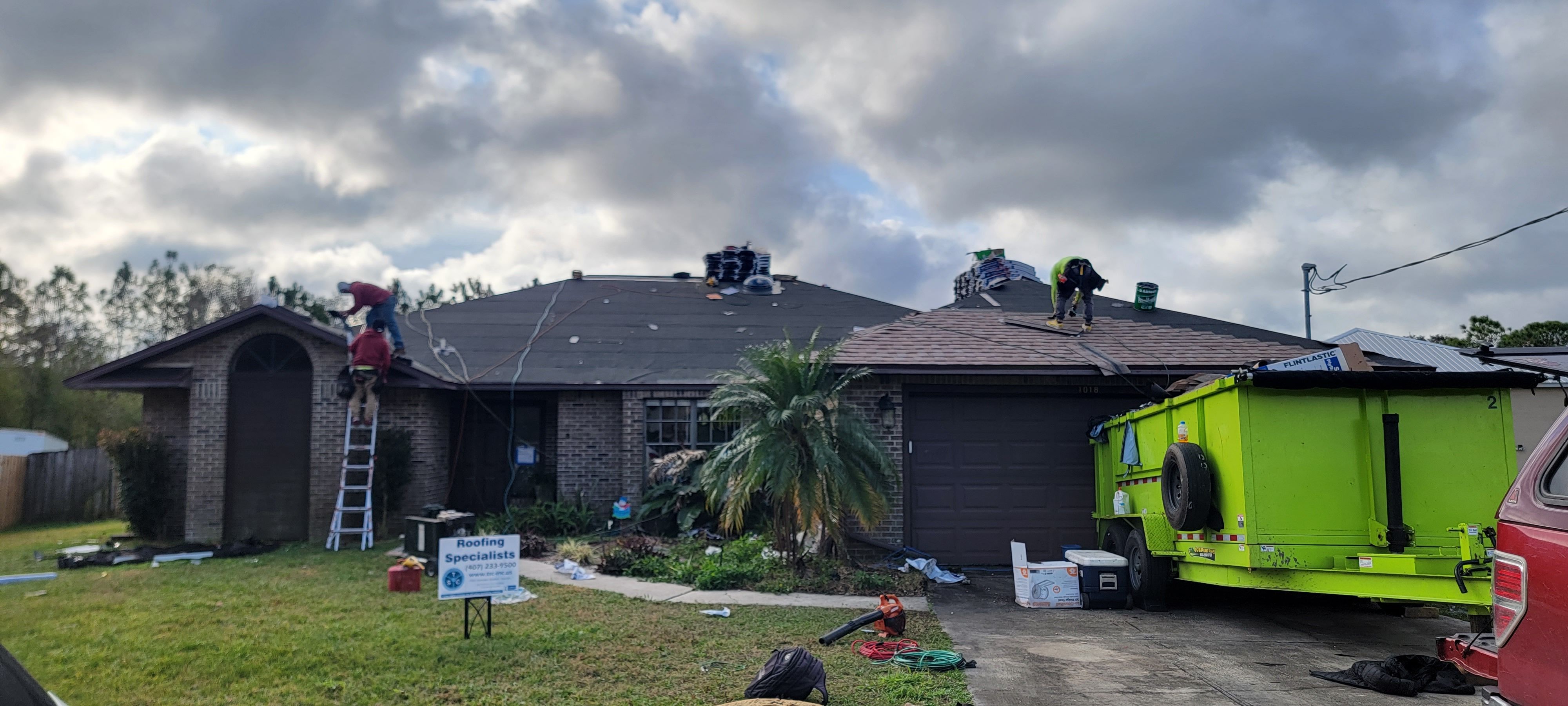 Before: Process of Roof Replacement Tear Off