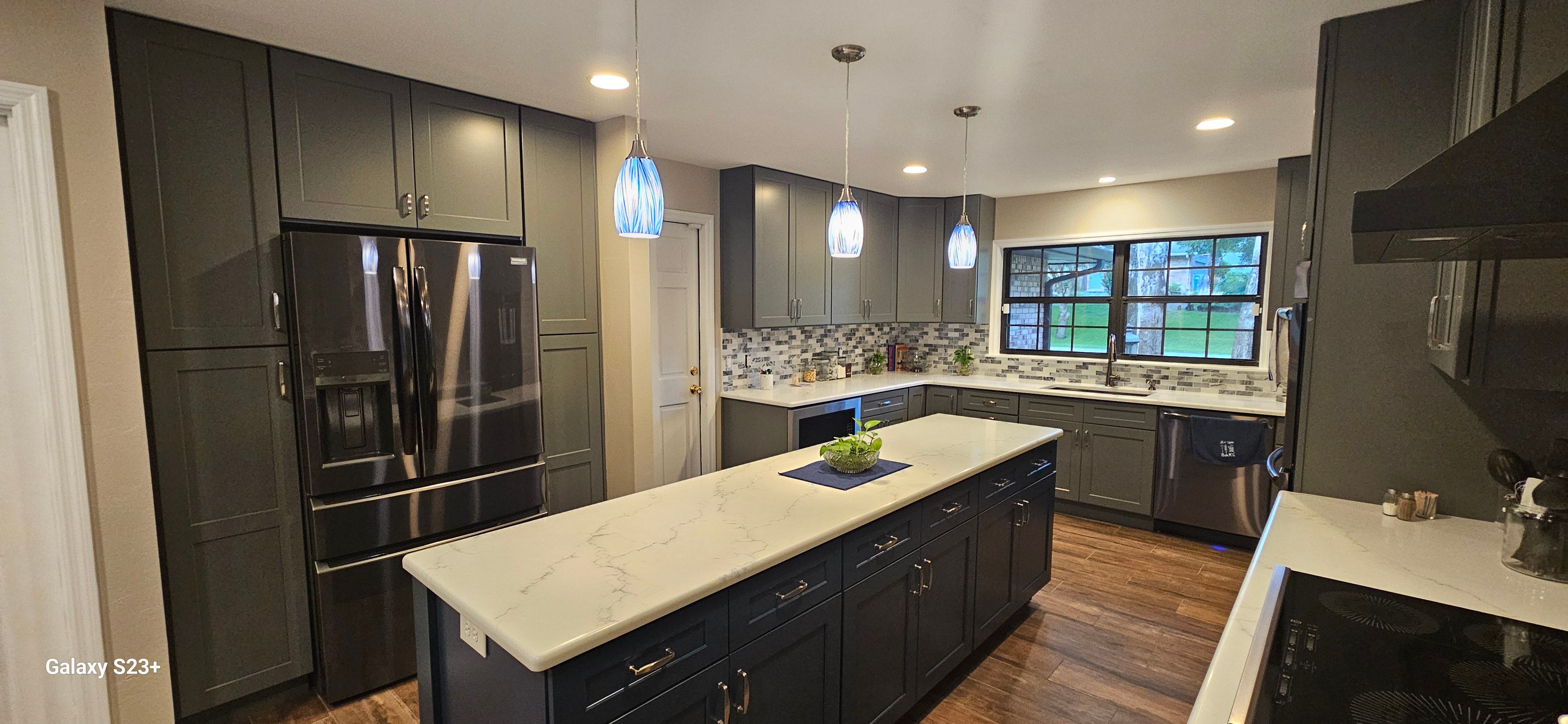 Kitchen remodel after photo: the remodeled kitchen finished and ready for use