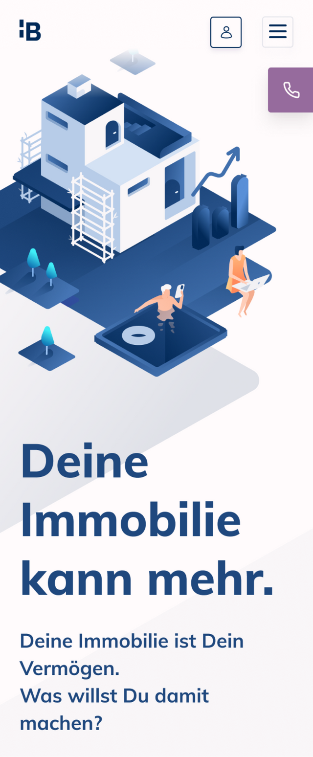 mobile landing page hero section of bambus.io