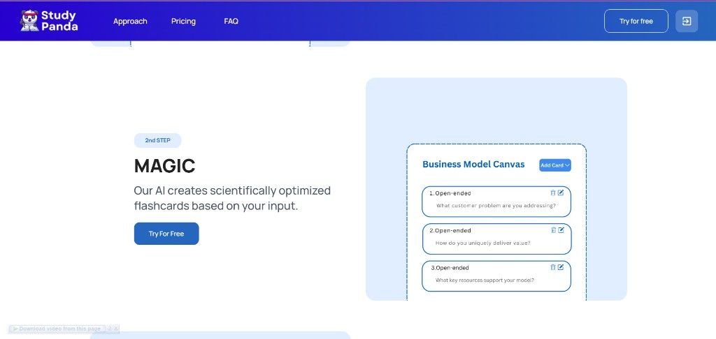 Website — AI-generated flashcards from uploaded study material