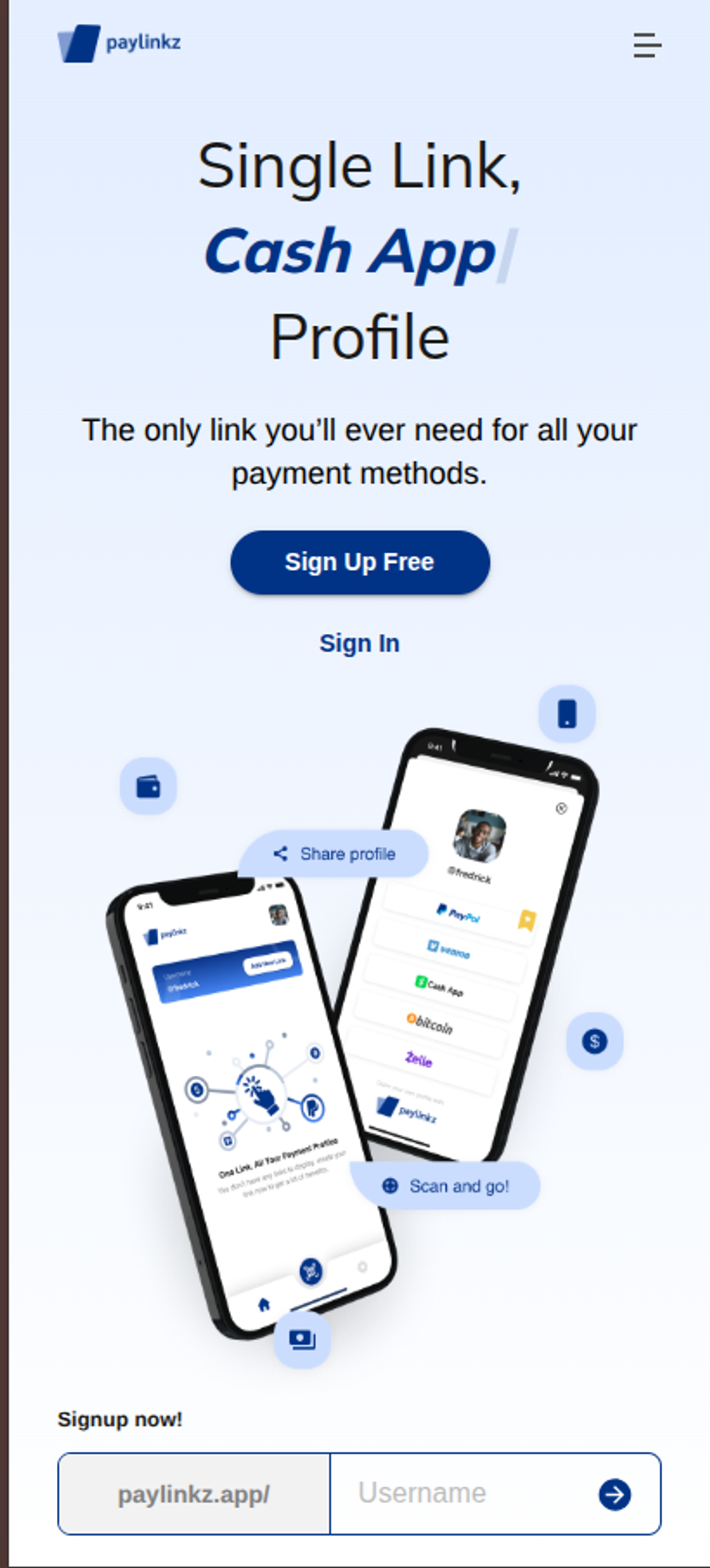 Website — Mobile marketing landing page with app preview