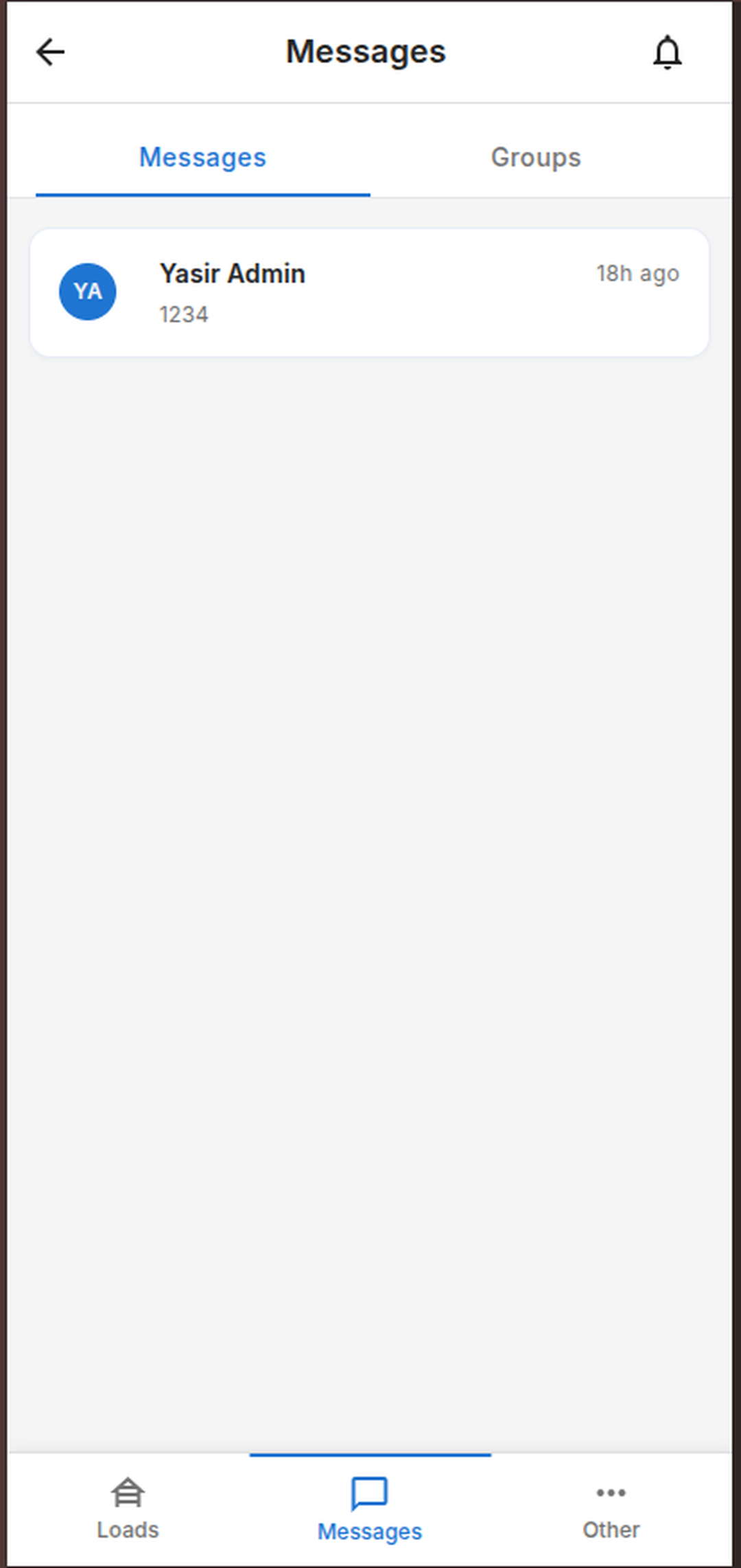 Mobile app — Messages