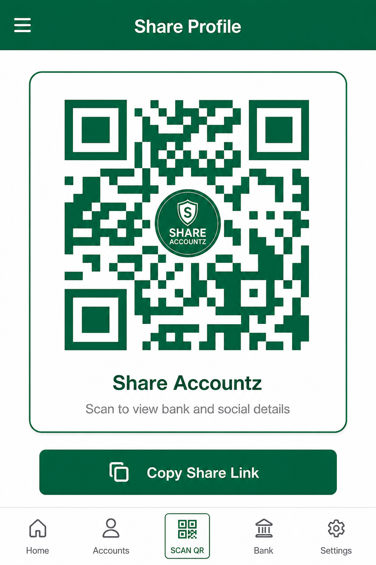 Mobile app — QR code