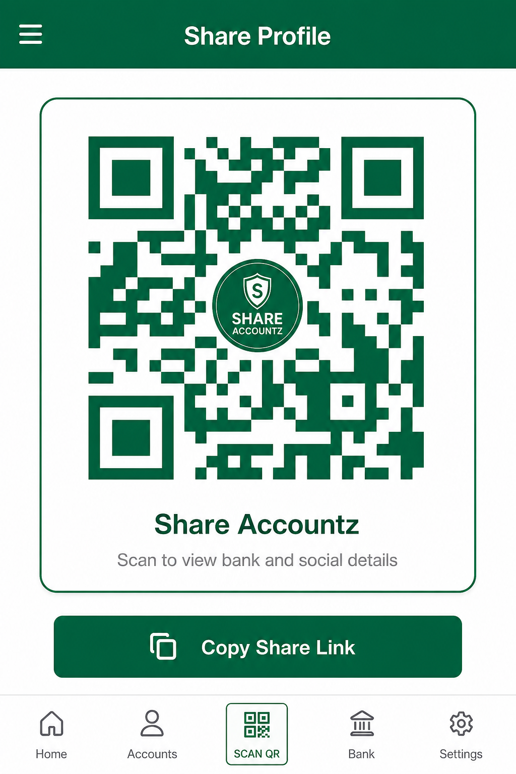 Mobile app — QR code