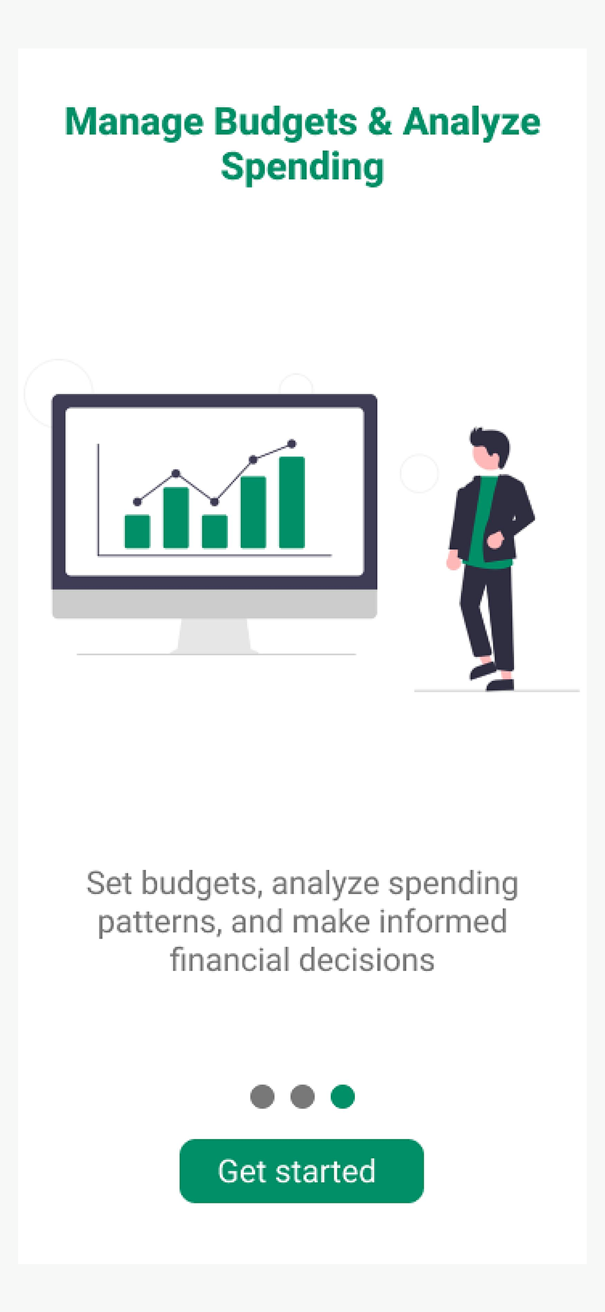 Mobile app — Onboarding, budgets and spending
