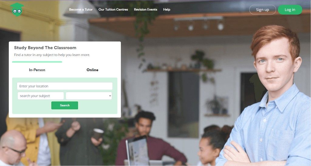 Website — Tutor search hero: Study Beyond The Classroom