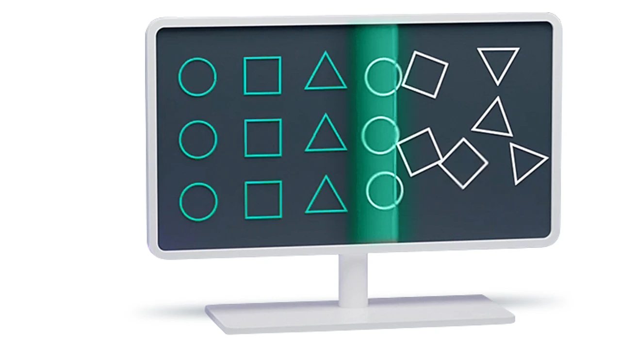 Computer screen classifying data.