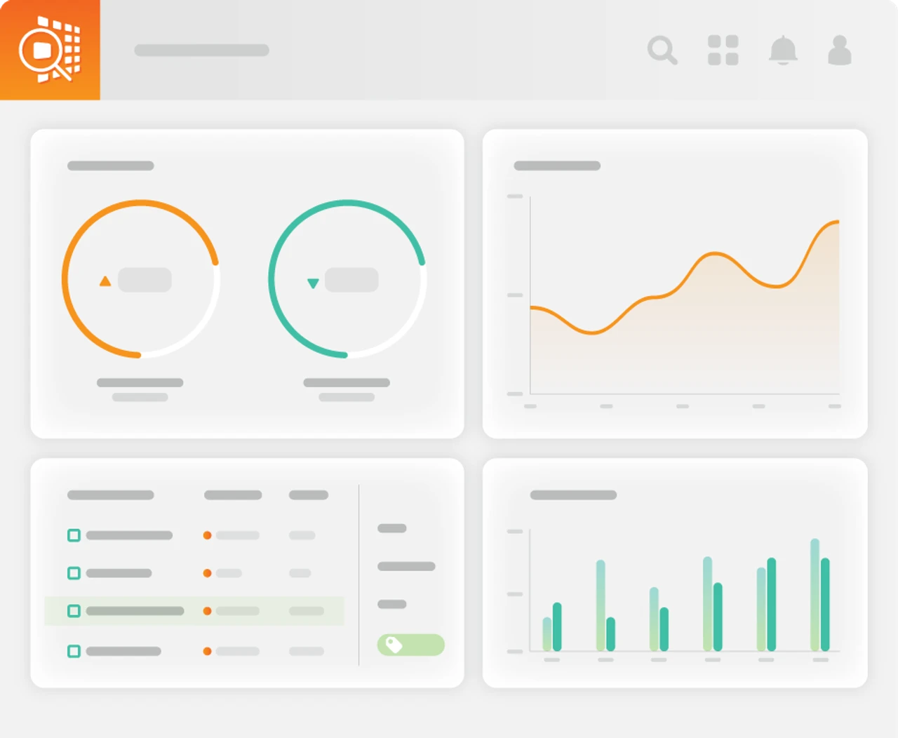 Image visualizing eDiscovery software dashboard