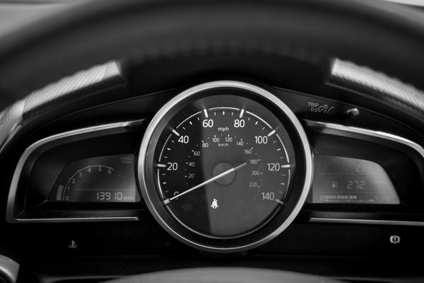 Car speedometer with the needle resting at zero, a reading that stands for a business website measured and found slow
