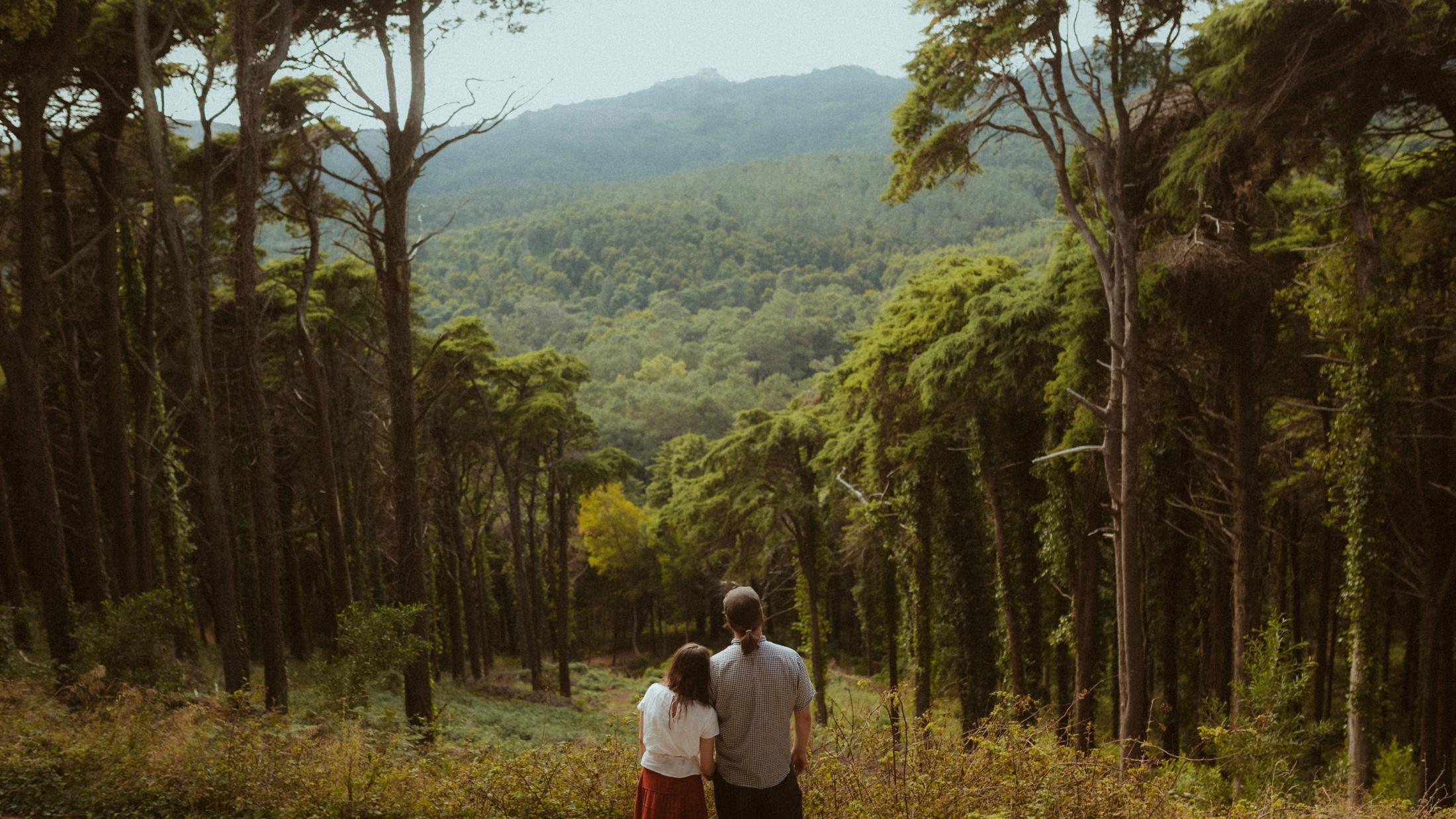 Sintra path during Ana and Till's Lovers Session in Portugal.