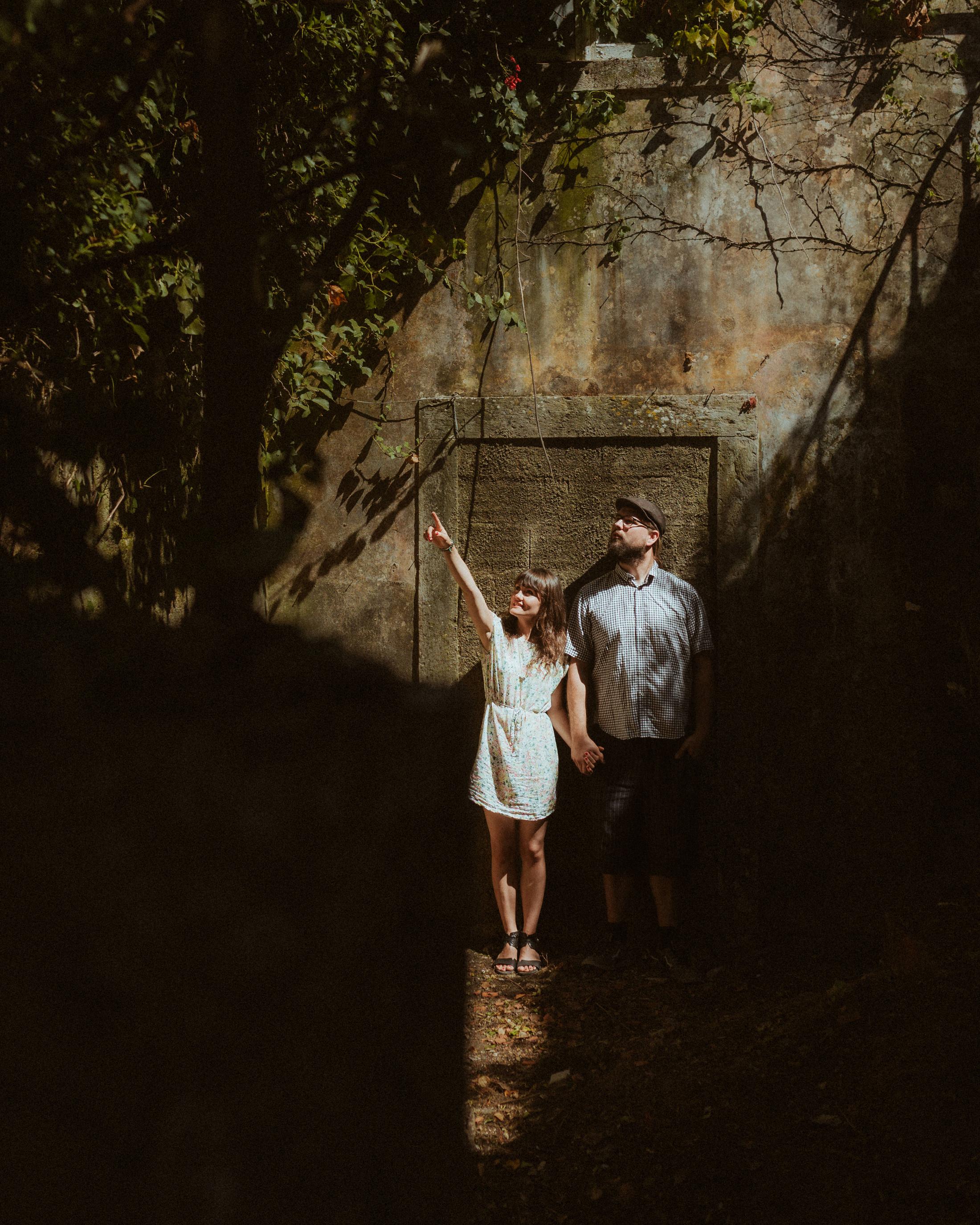 Ruin threshold during Ana and Till's Lovers Session in Portugal.