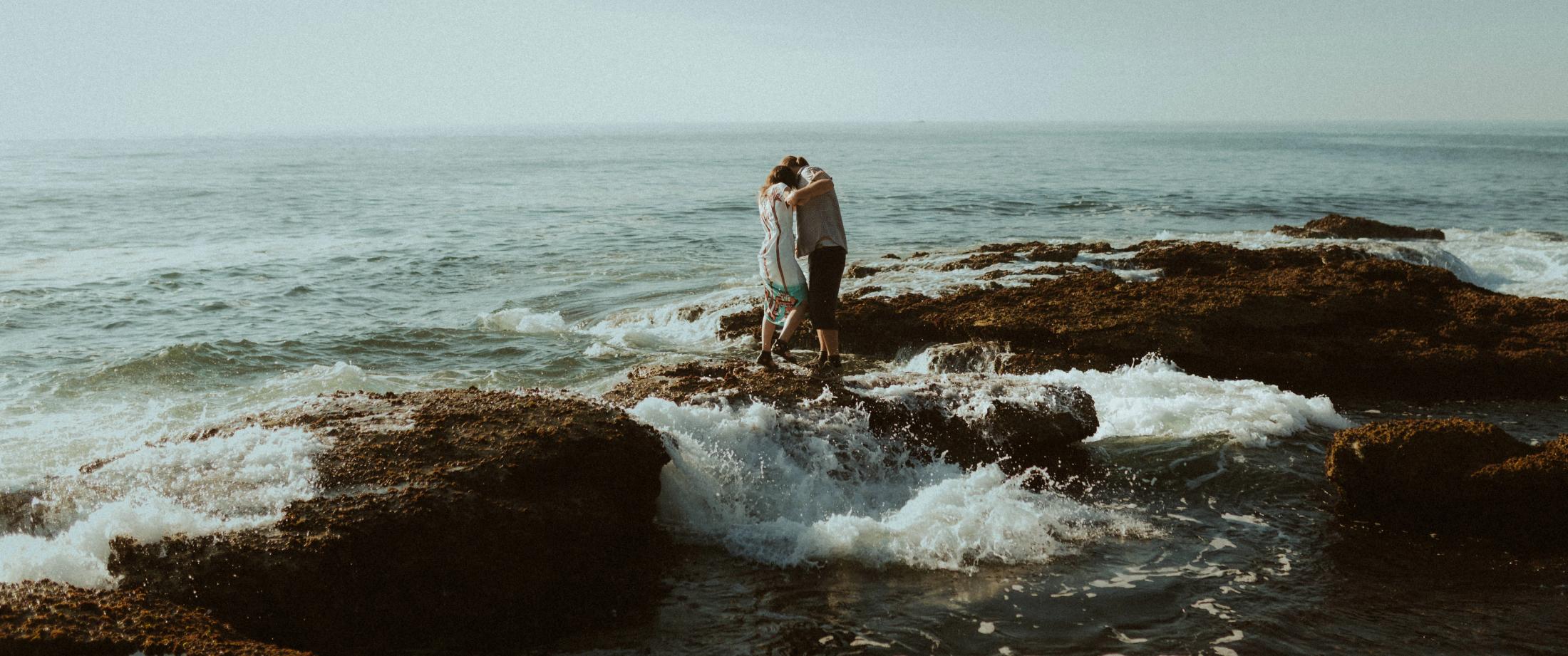 Tidal rocks during Ana and Till's Lovers Session in Portugal.
