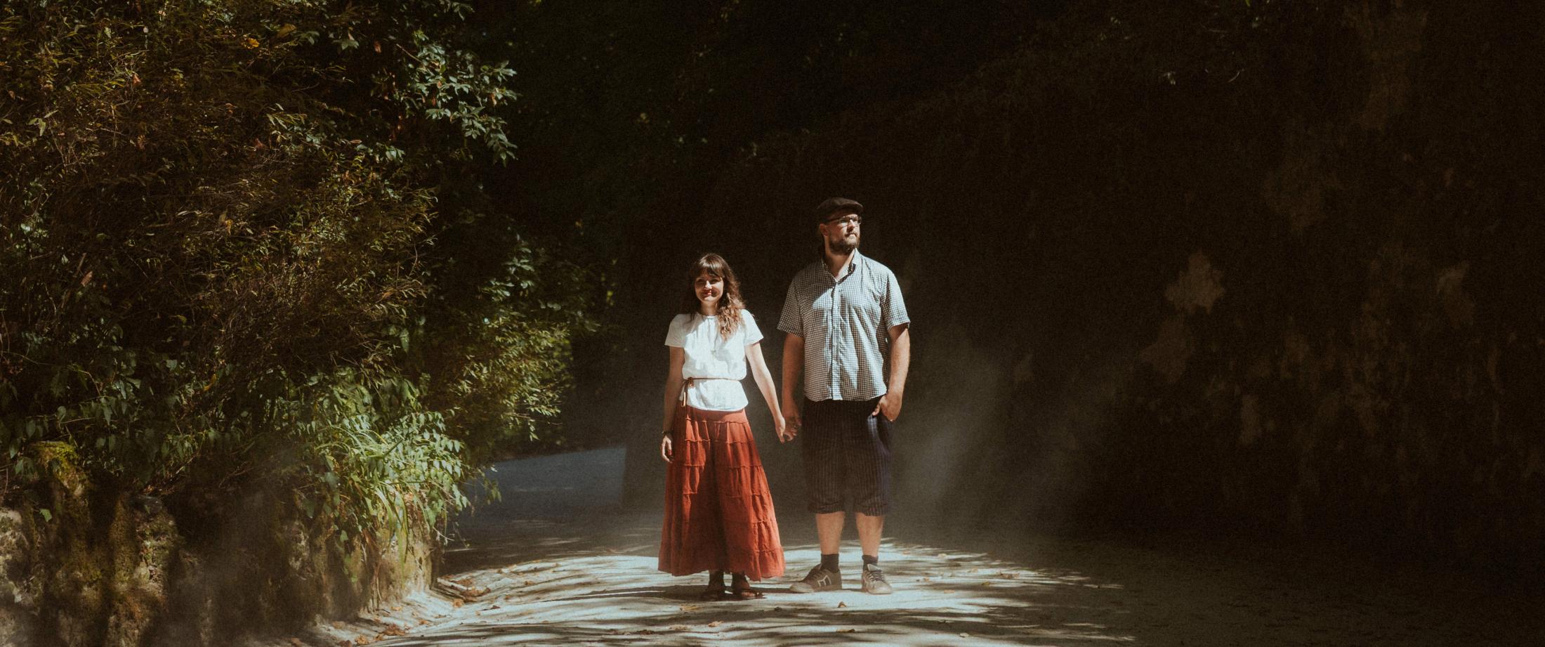 Forest portal during Ana and Till's Lovers Session in Portugal.