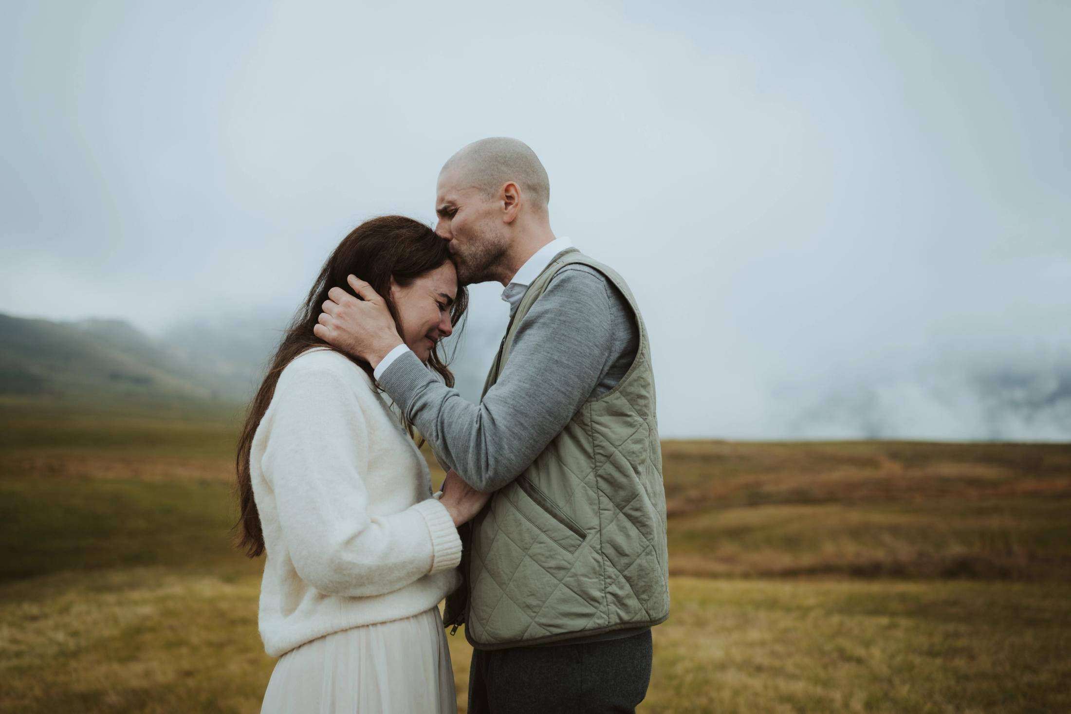 Steffen holding Jana closely during an emotional moment.
