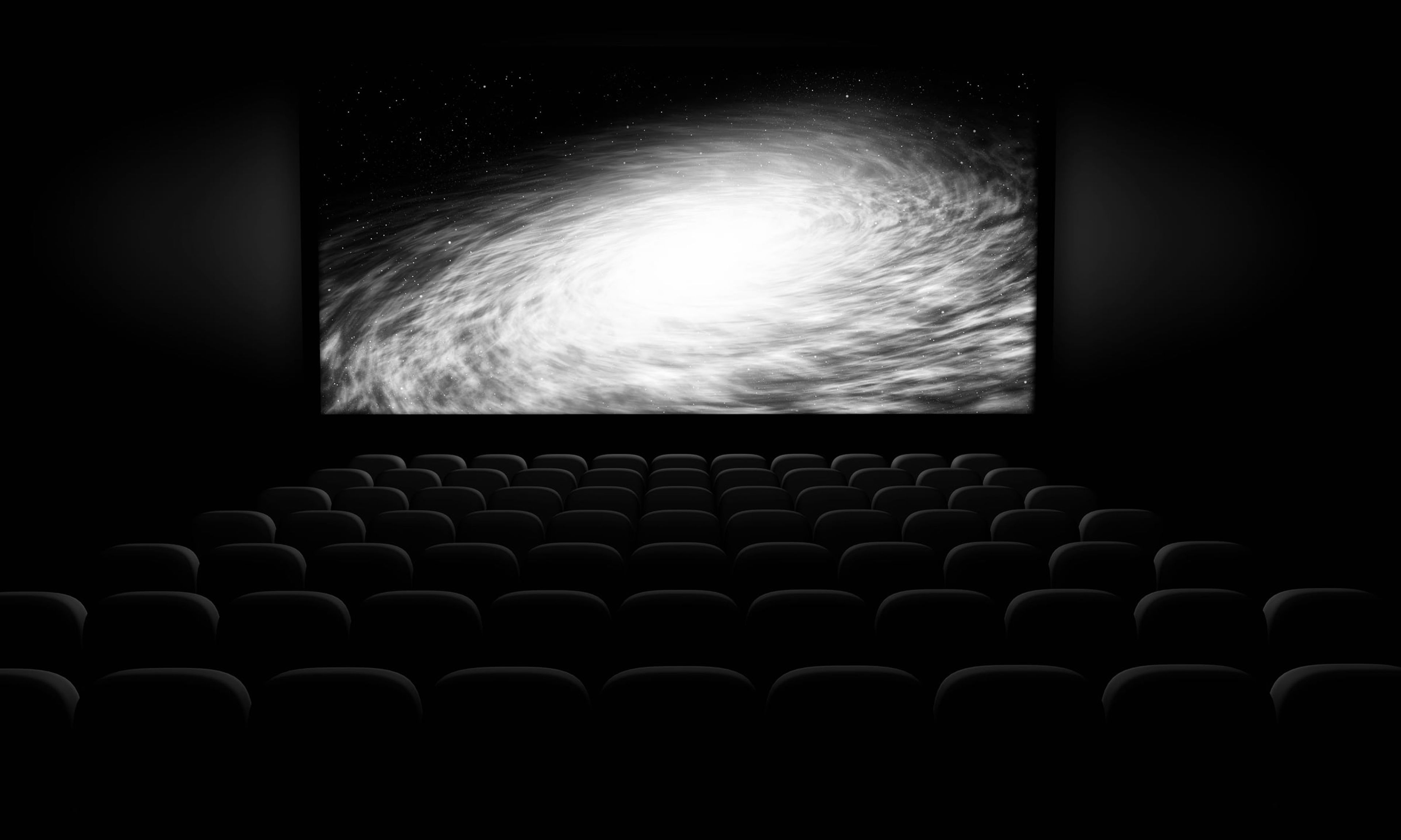 Film projected in an empty cinema
