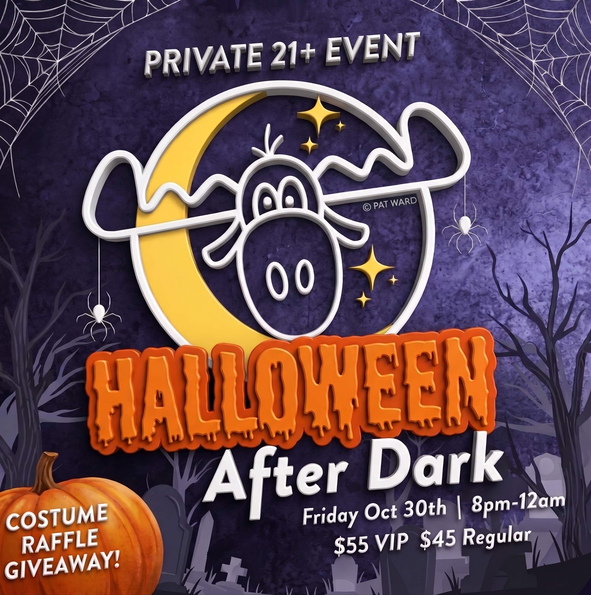 Halloween After Dark. A 21 and Older Event. Friday, October 30. 7:00 PM - 8:00 PM VIP Early Admissions. 8:00 PM - Midnight.