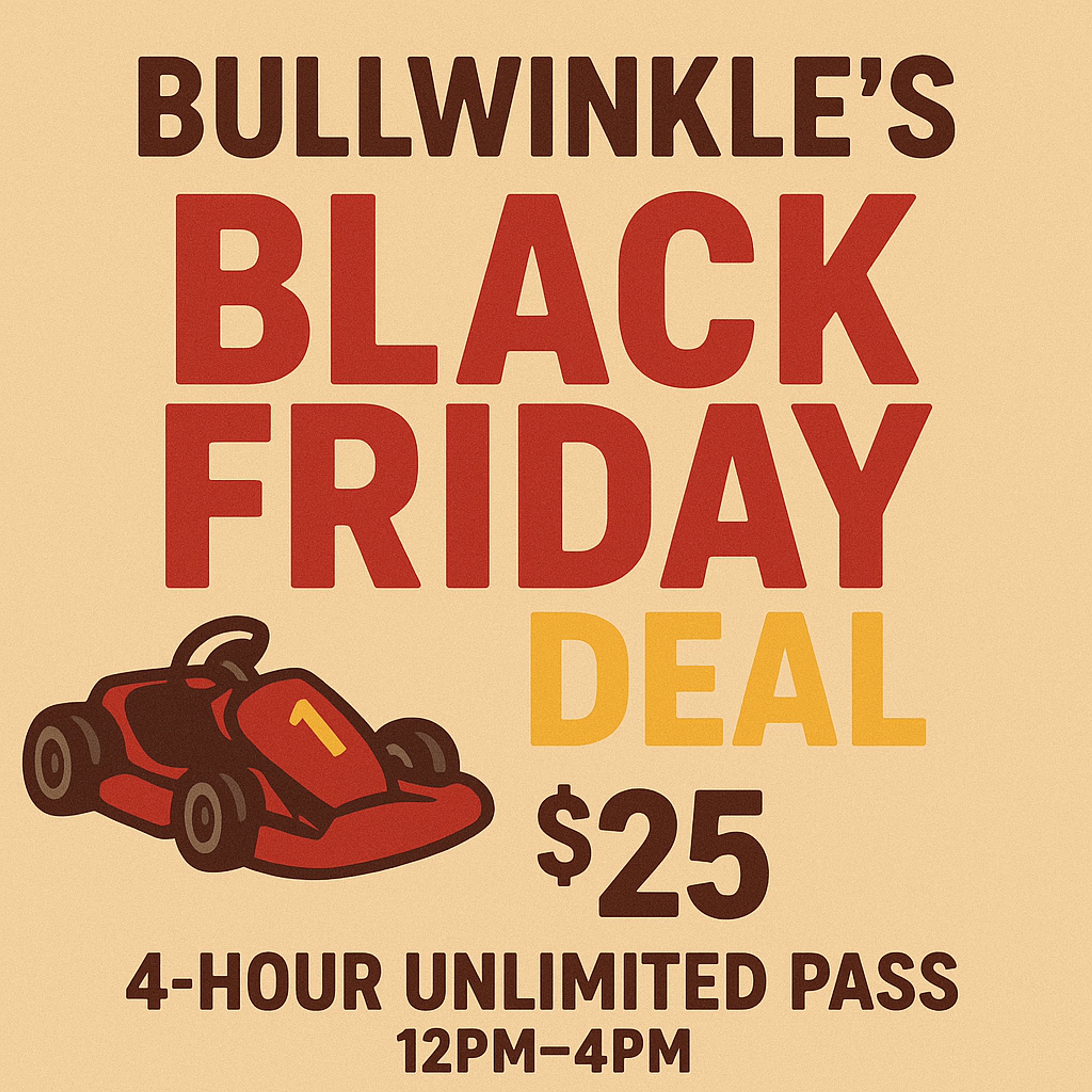 Black Friday $25 DEAL  Friday, November 27th.  12:00 PM - 4:00 PM 