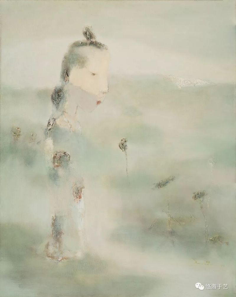 南塘秋月NO.4 布面油画 100x80cm 2005