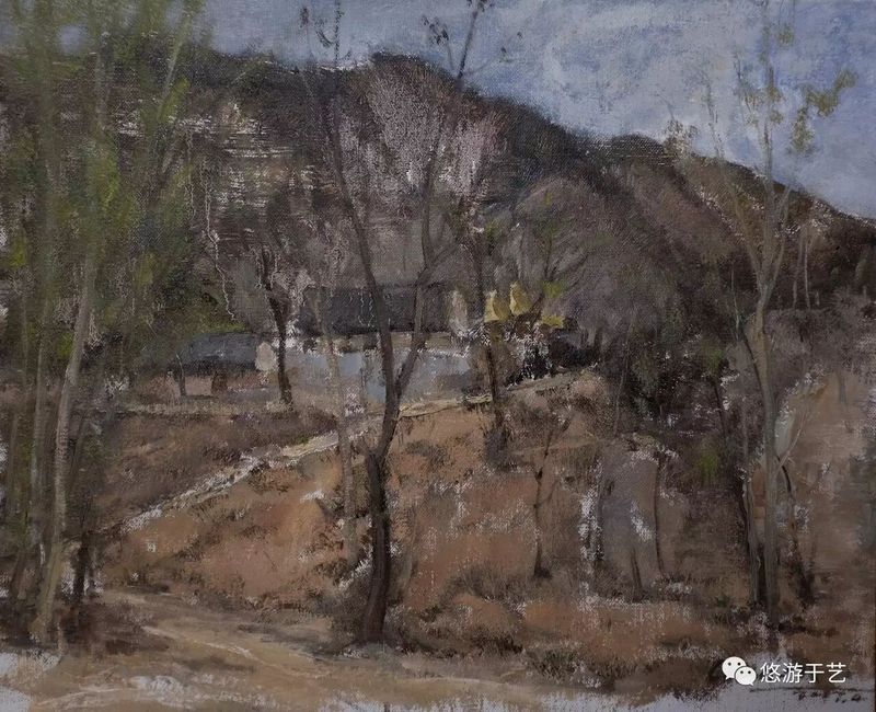 北港春意之二 布面油画 50x60cm