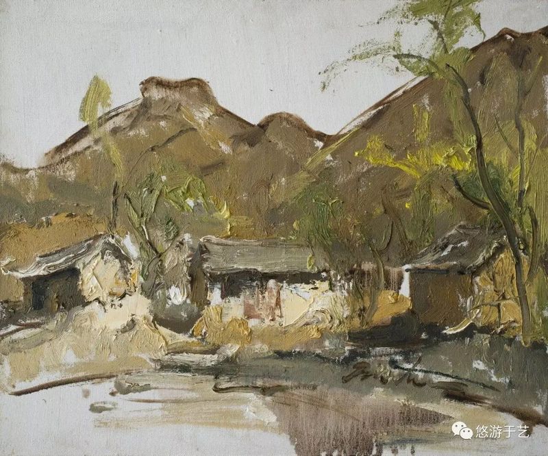 北港村NO.1 布面油画 50x60cm