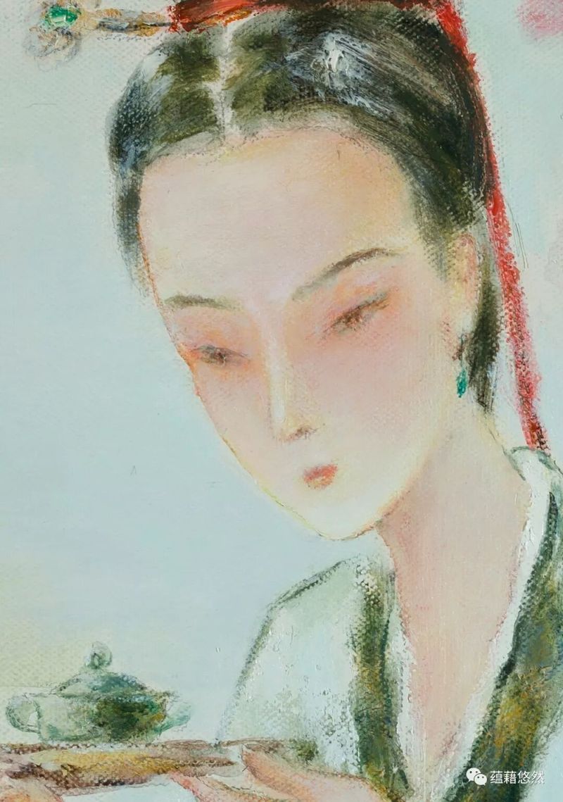 金陵十二钗之妙玉献茶（局部）