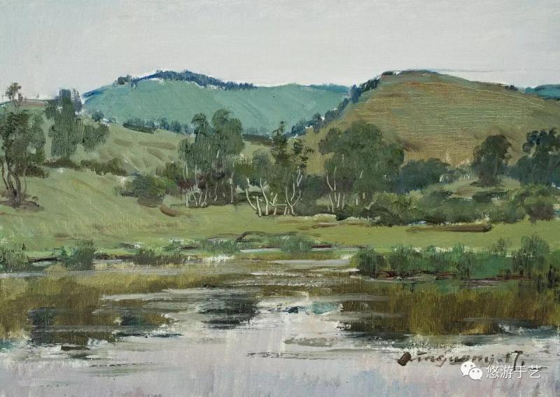 草原丝路.塞罕坝 布面油彩 50x70cm 2017