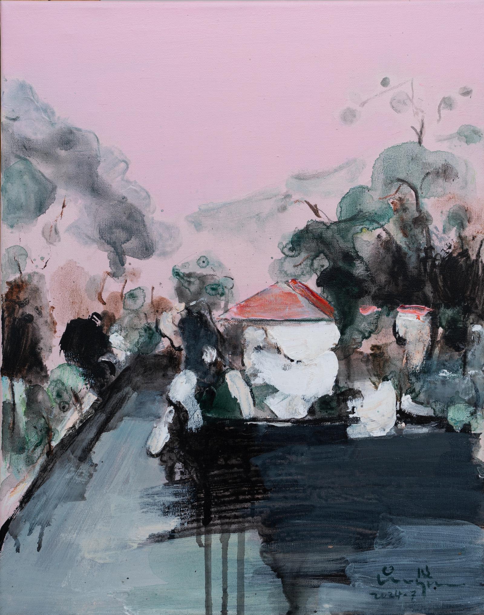 有红顶的风景，吴悠作品