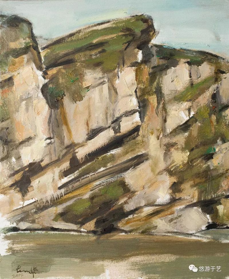 春光又绿拒马河之二 布面油画 60x50cm