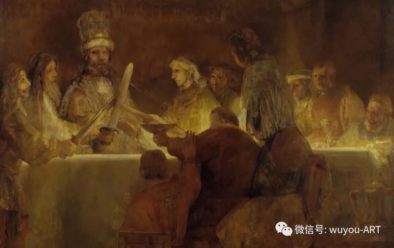 《克劳迪亚斯·西维利斯的密谋》局部 现藏瑞典国家博物馆