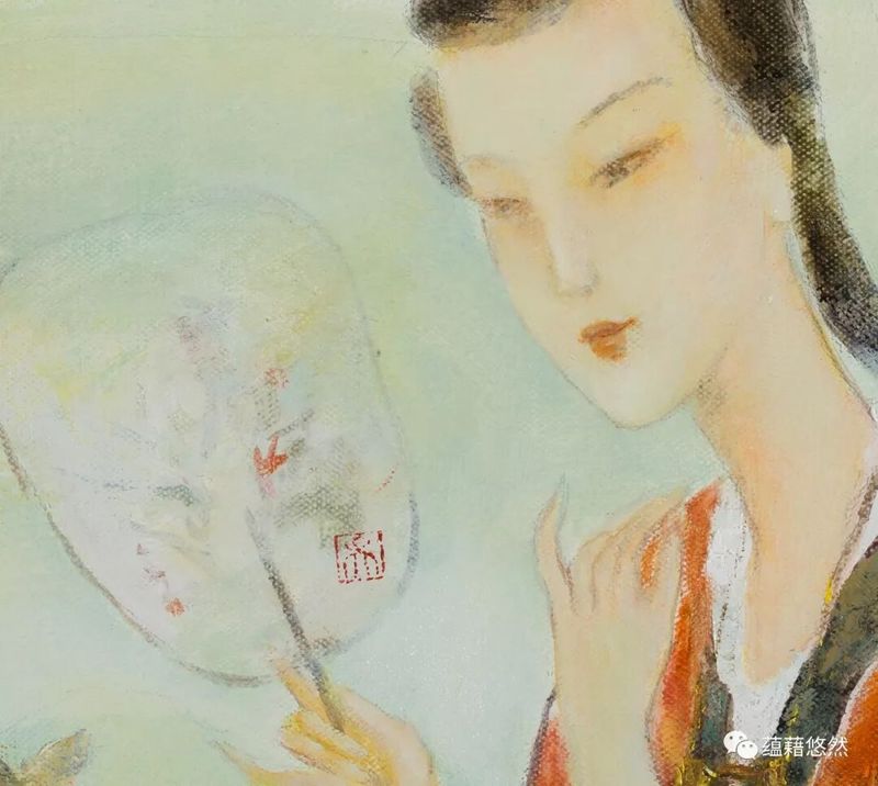 金陵十二钗之宝钗扑蝶（局部）