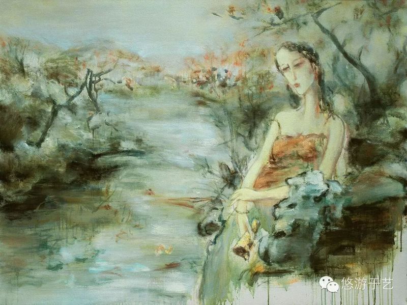 溪山清远五 布面油画 120x160cm 2014