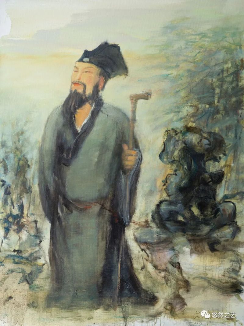 吴悠 烟雨任平生 布面油画 160 x 120cm