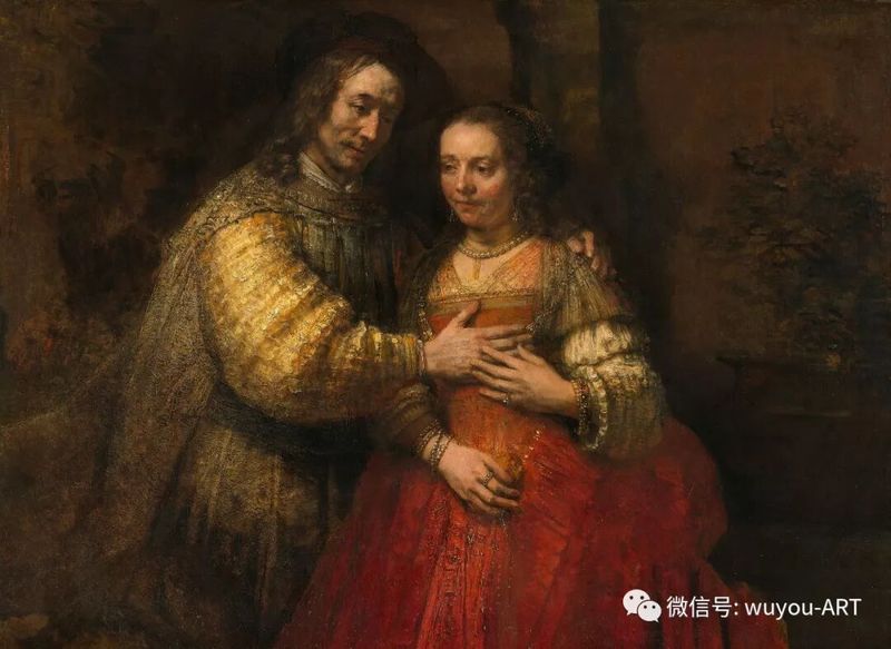 《犹太新娘》，1665年，121.5cm*166.5cm，阿姆斯特丹国立美术馆藏