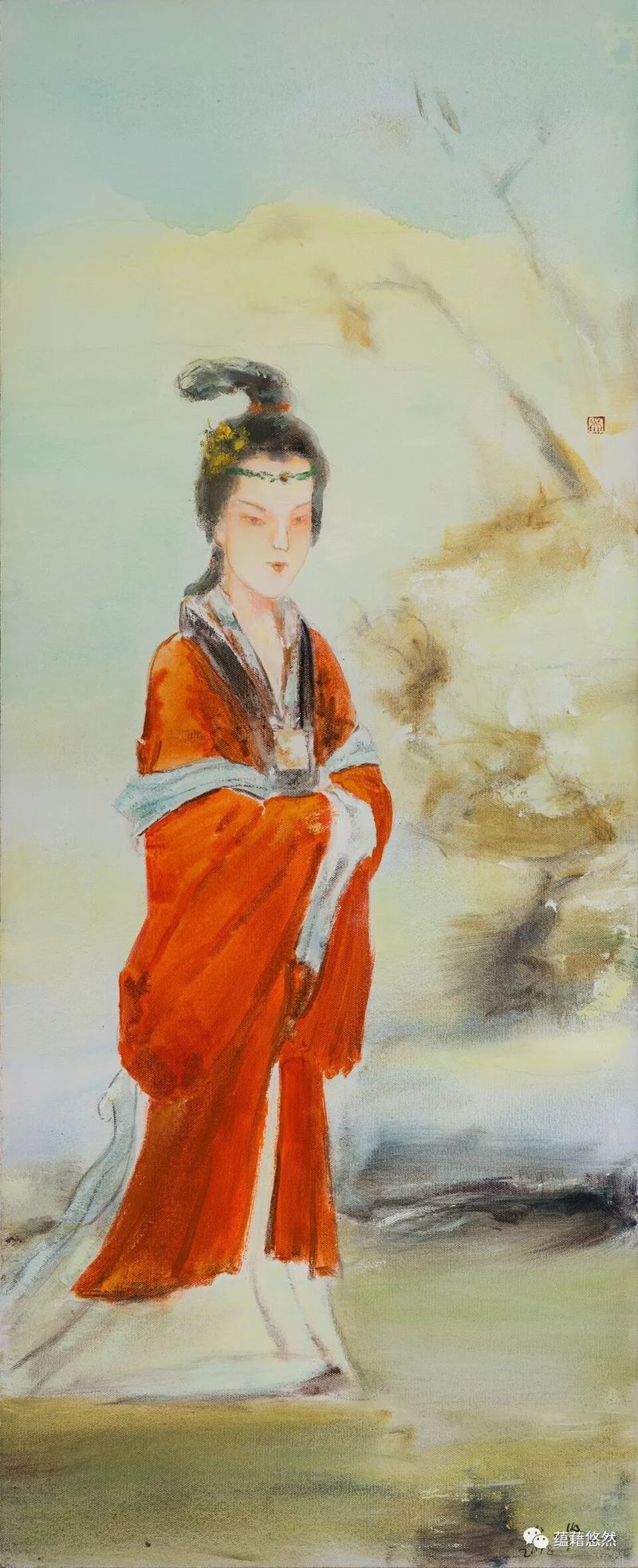 金陵十二钗之熙凤弄权 布面油彩 150x60cm 2018