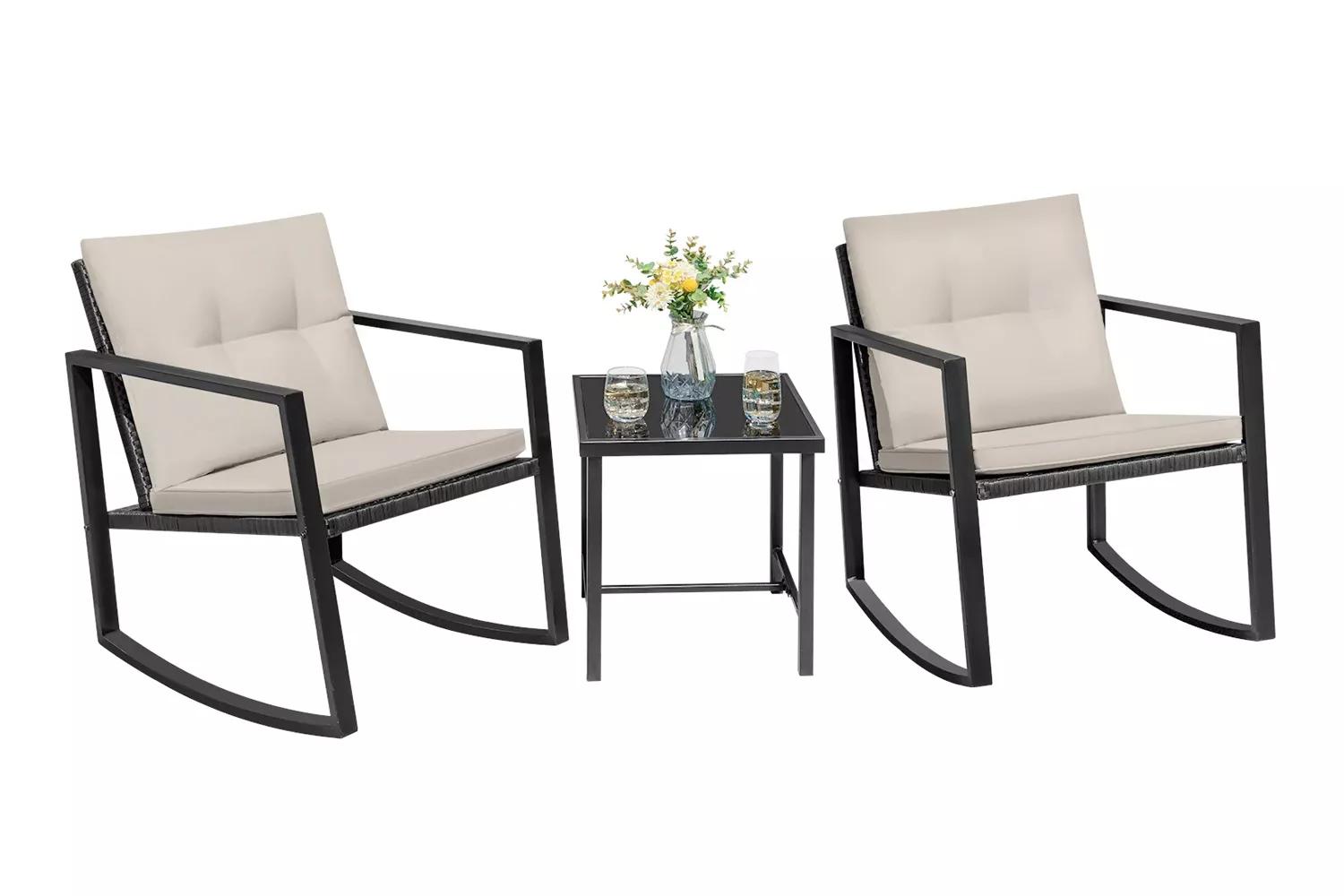 Devoko 3 Piece Rocking Bistro Set