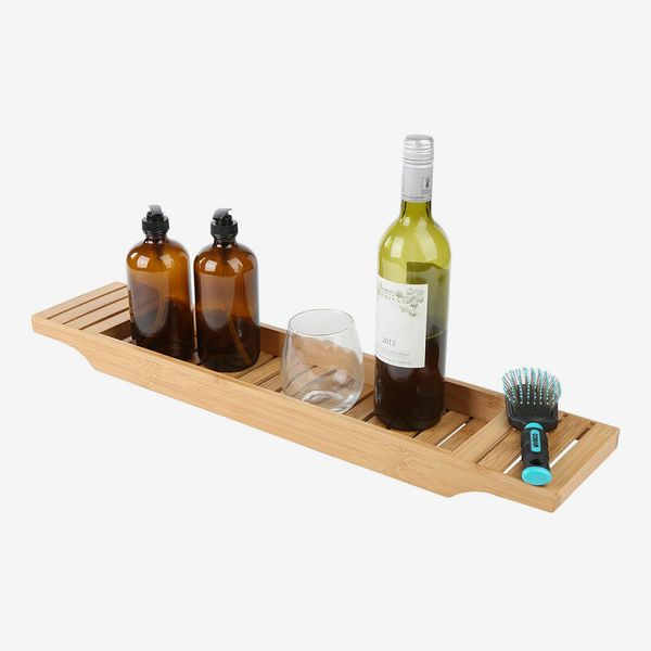 Mind Reader Bamboo Bathtub Tray