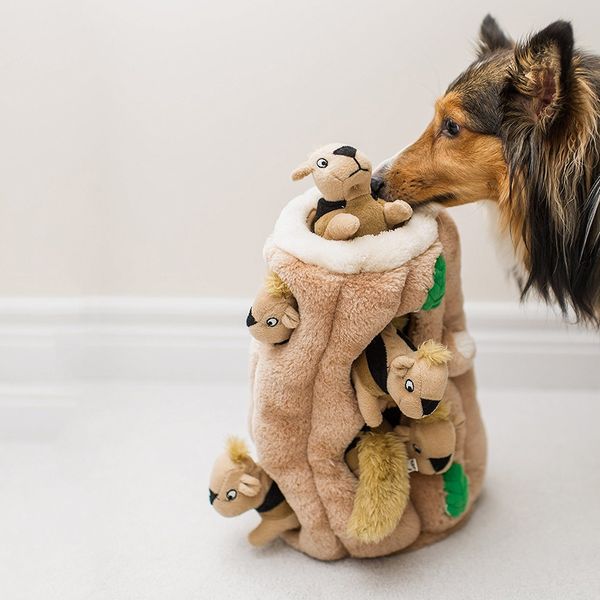 Outward Hound Hide-A-Squirrel and Puzzle Plush